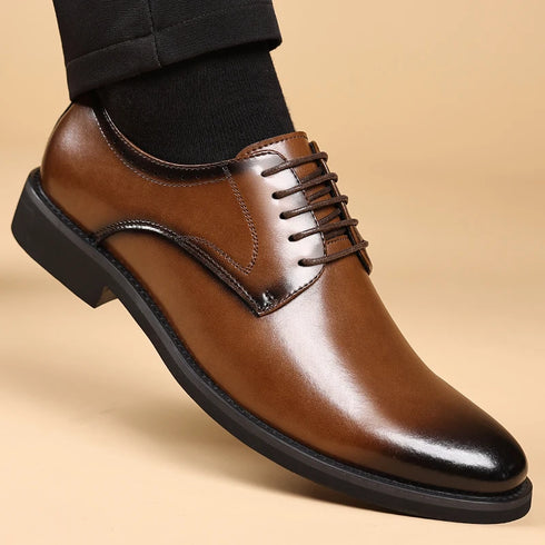 Men's Leather Casual Shoes for Formal Dress and Work Occasions
